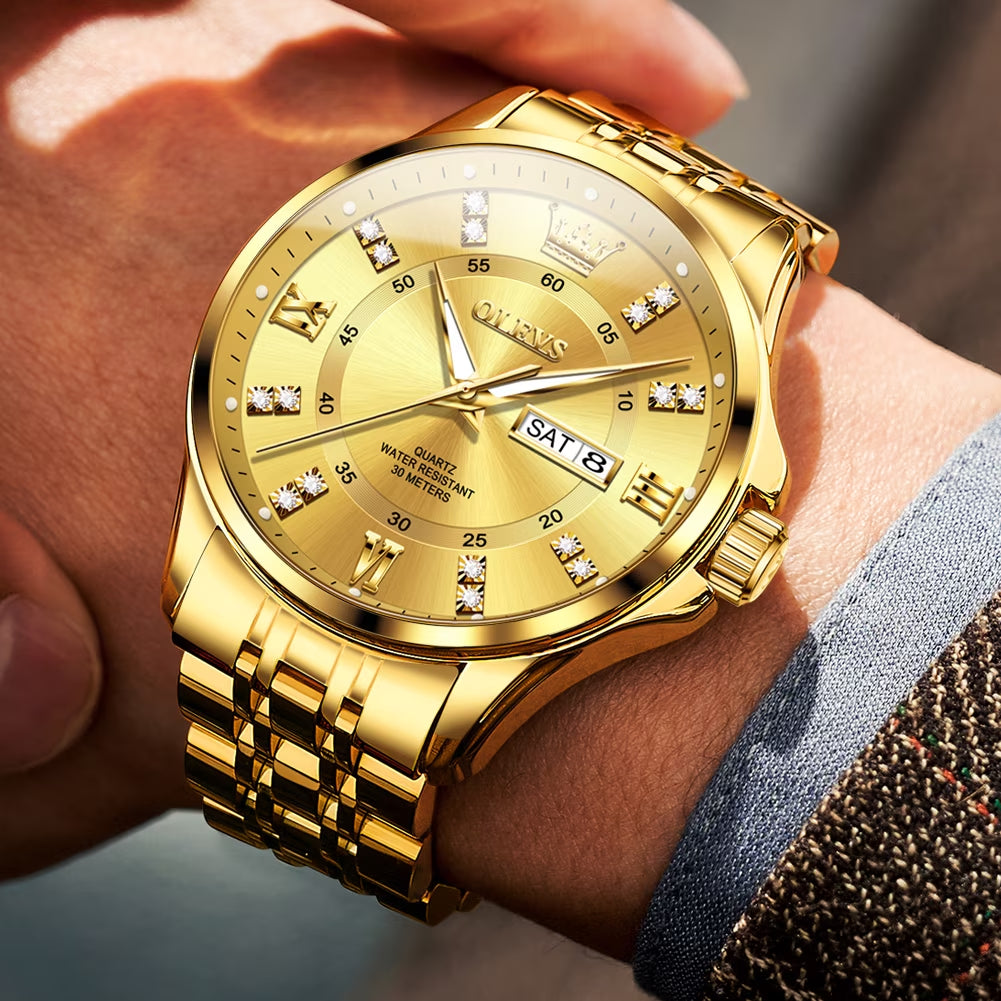 Watches for Men Business Dress Analog Quartz Date Stainless Steel Easy Read Waterproof Luminous Luxury Casual Mens Wrist Watches Reloj Para Hombre