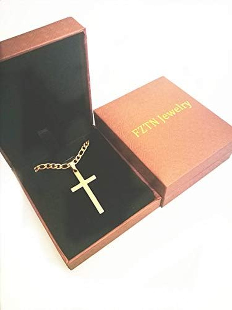 Gold Figaro Link Chain Necklace for Men Women & Teens Boys 18K Gold Plated Stainless Steel Necklace,Fashion Jewelry,Wear Alone or with Pendant,18-26 Inch