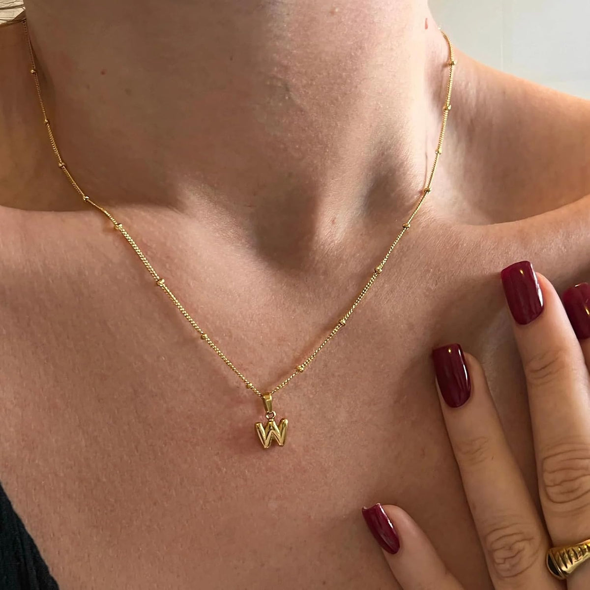 24PCS Gold Stainless Steel Satellite Necklace Bulk for Jewelry Making