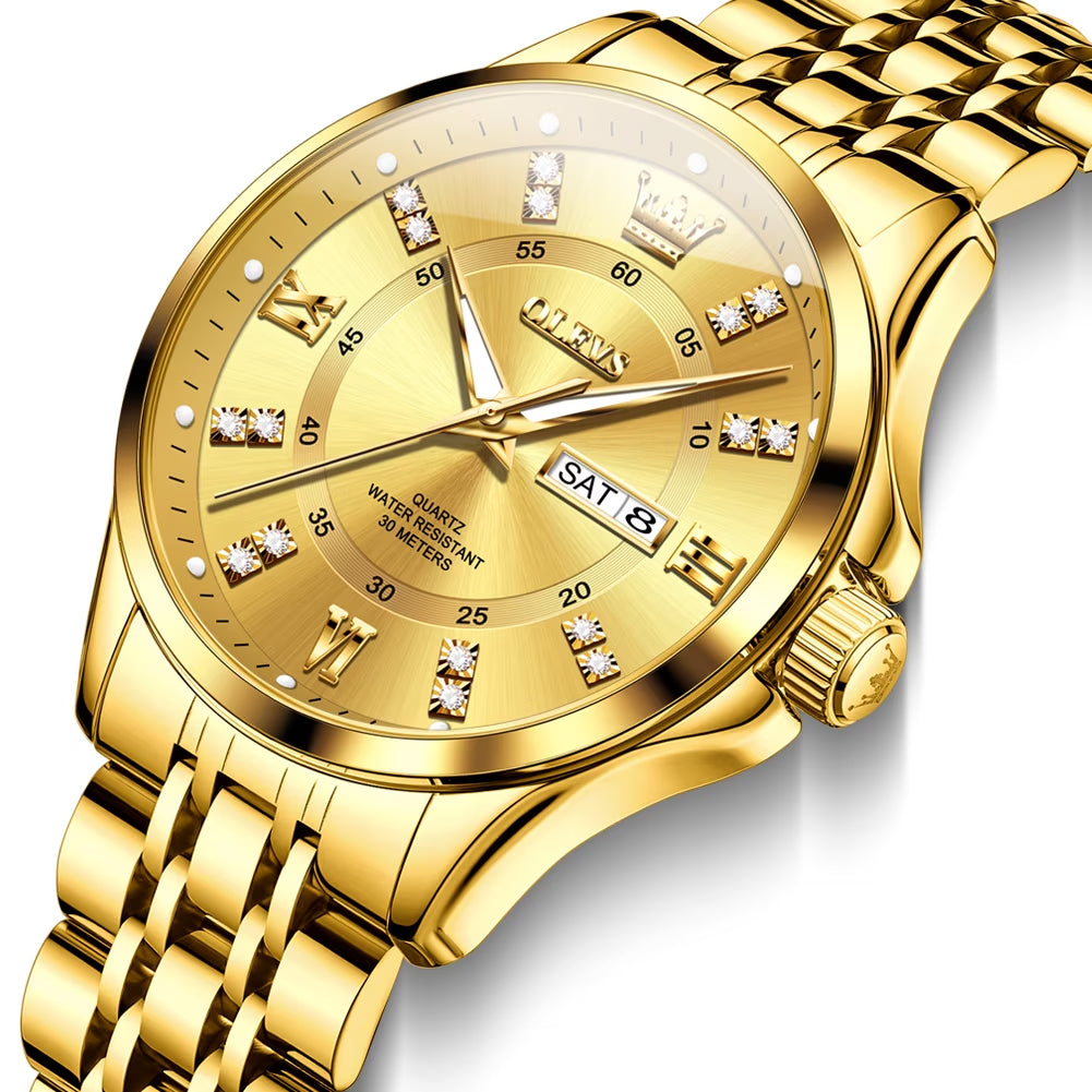 Watches for Men Business Dress Analog Quartz Date Stainless Steel Easy Read Waterproof Luminous Luxury Casual Mens Wrist Watches Reloj Para Hombre