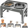 2-in-1 Dog Feeder with Slow Feeder Dog With 4 Heights Adjustable Raised