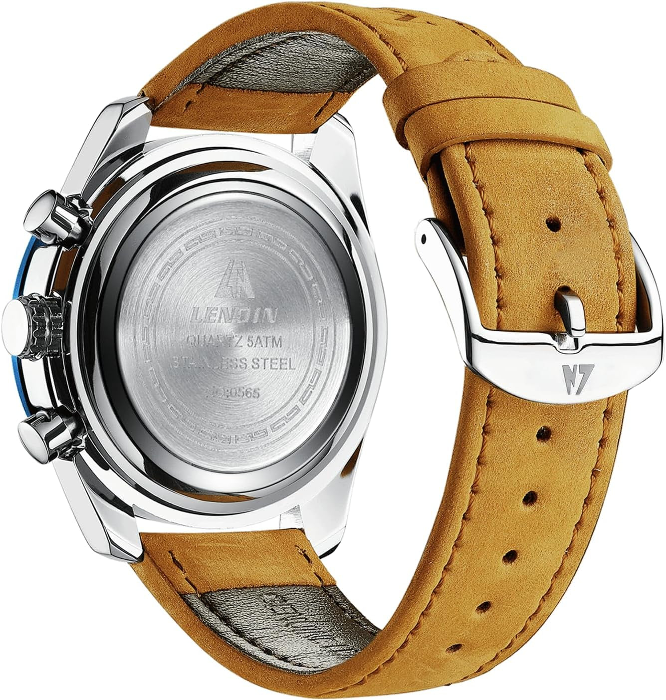 Mens Watches Leather Watch Luminous Analog Quartz Watch for Men