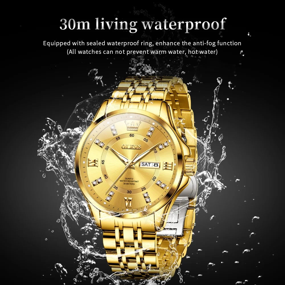Watches for Men Business Dress Analog Quartz Date Stainless Steel Easy Read Waterproof Luminous Luxury Casual Mens Wrist Watches Reloj Para Hombre