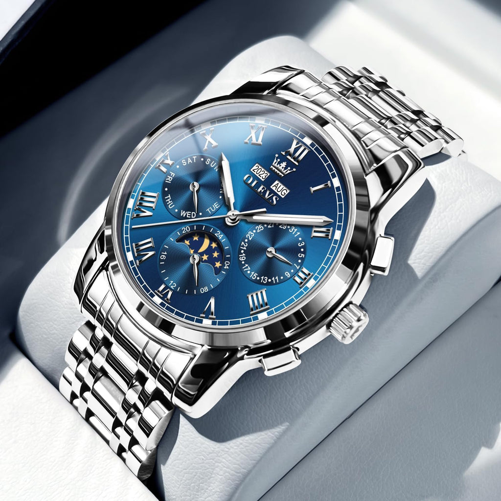 Mens Automatic Watches Self Winding Mechanical Luxury Dress Stainless Steel Waterproof Wrist Watches for Men