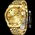 OPK Men Gold Watch Large Analog Watch For Men