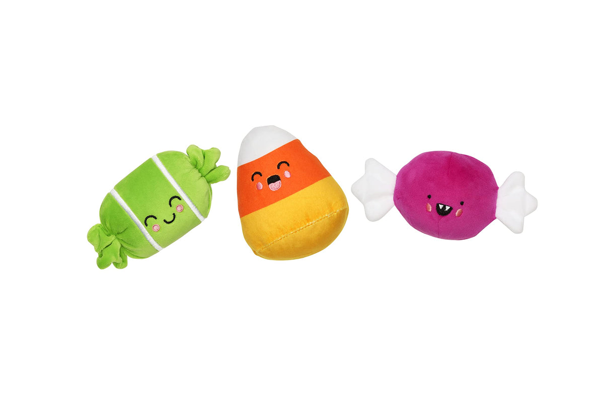 Halloween Candy Pet Toys Set of 3 Plush Toys