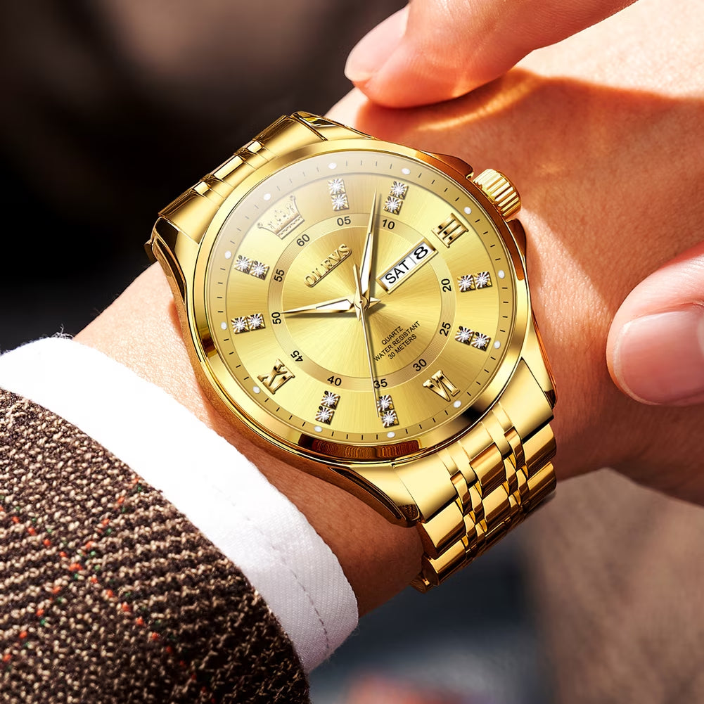 Watches for Men Business Dress Analog Quartz Date Stainless Steel Easy Read Waterproof Luminous Luxury Casual Mens Wrist Watches Reloj Para Hombre