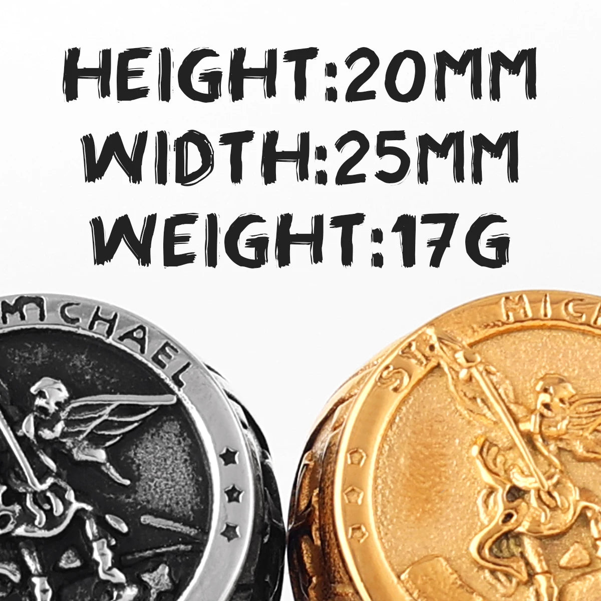 Archangel Saint Michael Exorcism Stainless Steel Mens Rings Punk Amulet for Male Boyfriend Jewelry Creativity Gift Wholesale