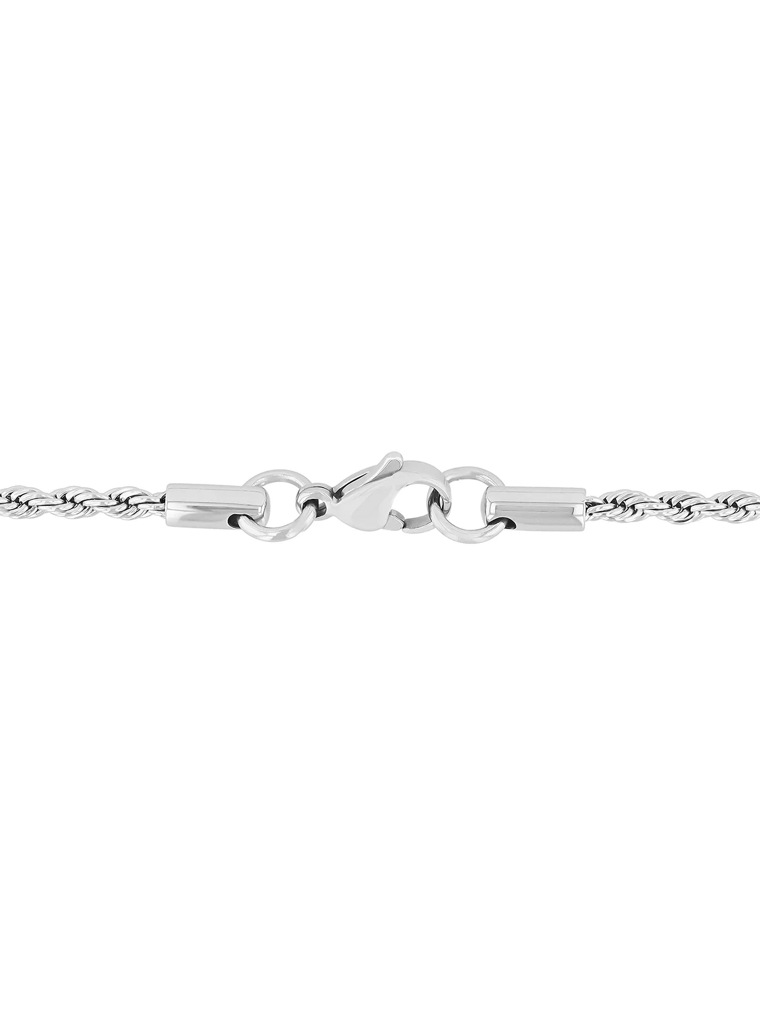 Men'S Silver-Tone Stainless Steel 2.3MM Rope Link 24" Chain Necklace -