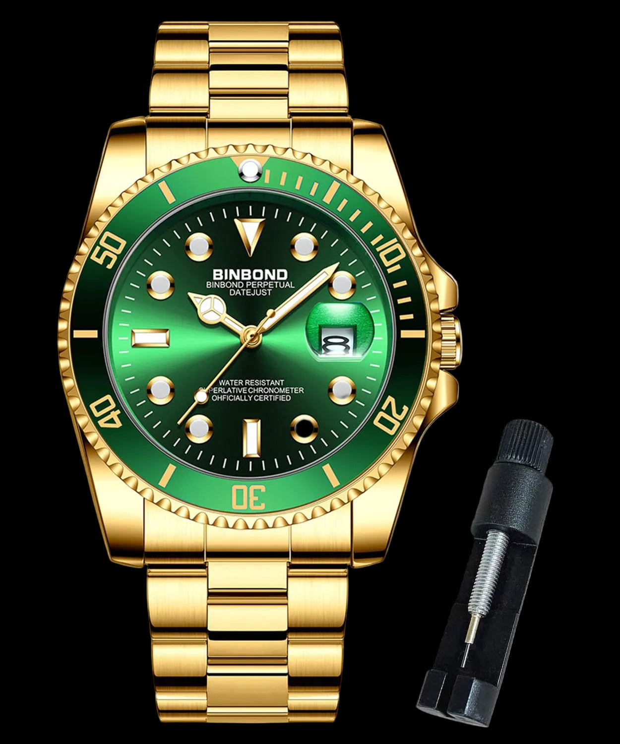 Rotatable Bezel Waterproof Luminous Luxury Mens Watch