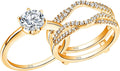 Wedding Rings for Women Solitaire Ring Enhancer for Engagement Ring Sterling Silver Size 4-13