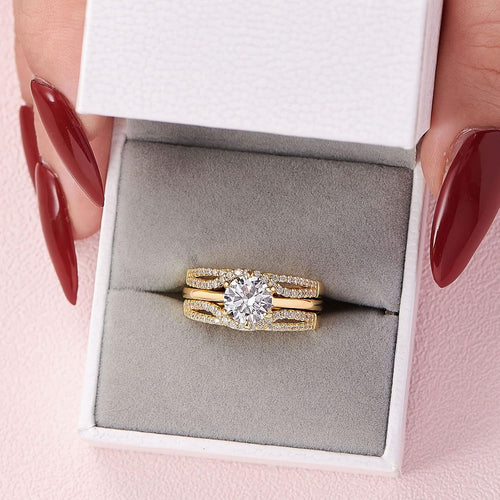Wedding Rings for Women Solitaire Ring Enhancer for Engagement Ring Sterling Silver Size 4-13