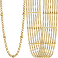 24PCS Gold Stainless Steel Satellite Necklace Bulk for Jewelry Making