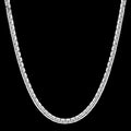 Fiusem Silver Tone Box Chains for Men Stainless Steel Mens Chain 3mm Necklaces for Men and Women Mens Chain Necklaces 22Inch